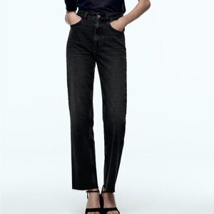 Zara High Rise Straight leg jean